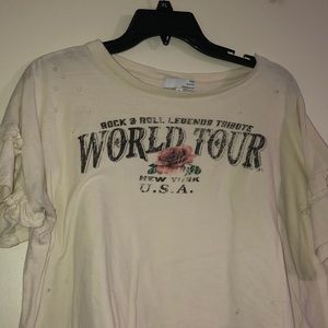 Rock & Roll Crop top tee